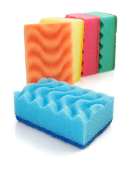 cleaning sponge on white