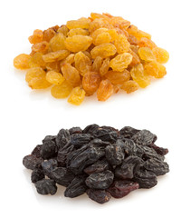 raisins on white background
