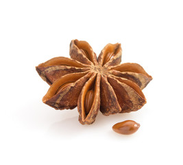 anise star isolated on white