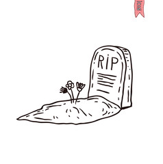 Tombstone halloween icon. vector illustration.