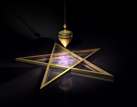 Pendel Pentagramm Gold