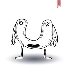 cartoon monster. vector illustration