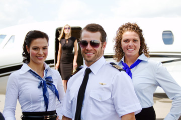 Three flight crew