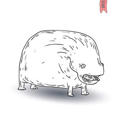 cartoon monster. vector illustration