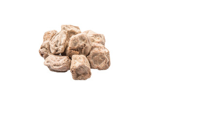 Salted tamarind fruit over white background 