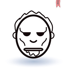 zombie cartoon character, vector illustration.