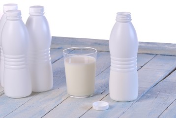 Glass of fresh milk.