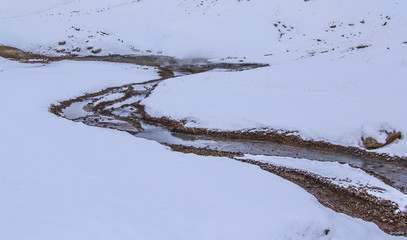 Stram at Krysuvic-Seltun Hot Spring in Iceland