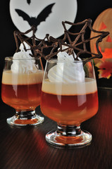 Halloween dessert in a glass
