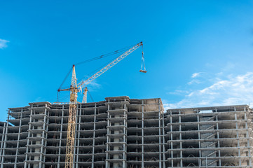 Fototapeta na wymiar Crane on a construction site
