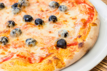 Pizza with olives