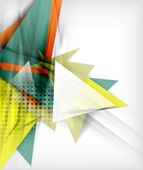 Color triangles, unusual abstract background