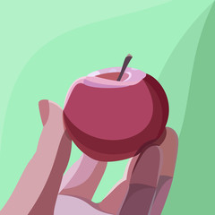 Apple in a hand