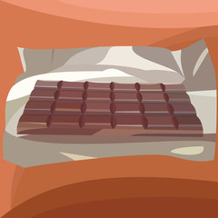 Illustration of a bar of chocolate