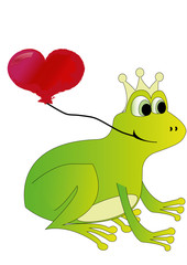 Frosch mit Luftballon