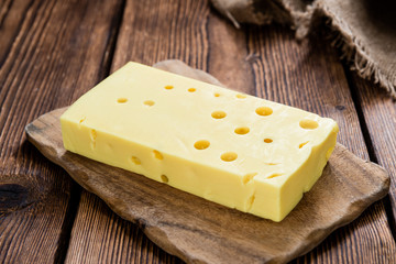 Portion of Cheese (close-up shot)