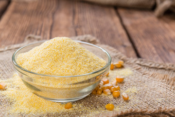 Cornmeal (on rustic background) © HandmadePictures