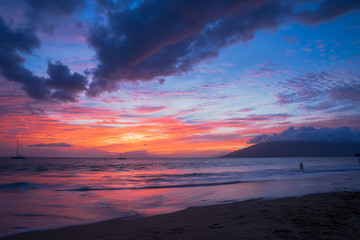 Fototapeta na wymiar Sunset, Maui