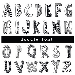font doodle, vector