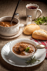 Meatballs in the sauce.