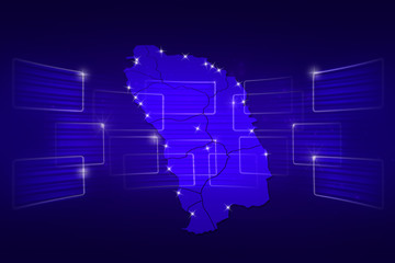 Dominica Map World map News Communication blue