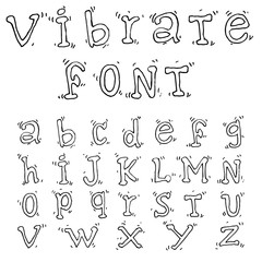 Hand drawn alphabet. vector