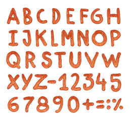 sketch alphabet Hand drawn.