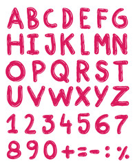 sketch alphabet Hand drawn.