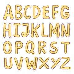 sketch alphabet Hand drawn.