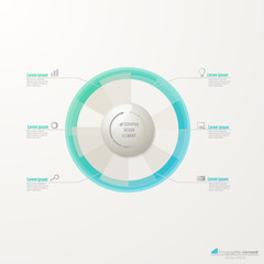 Business circle infographic template.