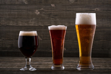 Various types of beer