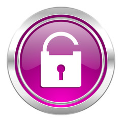 padlock violet icon secure sign
