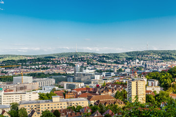 Scenic rooftop view of Stuttgart, Germany