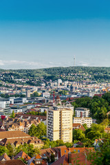 Fototapeta premium Scenic rooftop view of Stuttgart, Germany