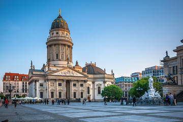 Fototapeta na wymiar Gendarmenmarkt in Berlin, Germany. View on German Cathedral
