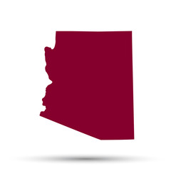 Obraz premium Map of the U.S. state of Arizona