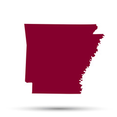 Obraz premium Map of the U.S. state of Arkansas