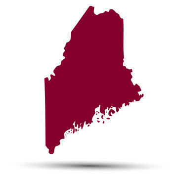 Map of the U.S. state of Maine