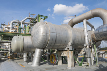 Heat exchanger with blue sky