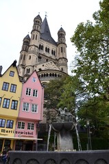 Maisons à pignons, église saint martin, Cologne 
