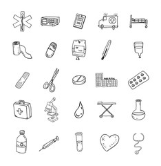 Health and medicine icons.