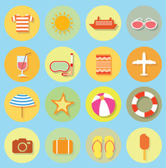 vector collection Summer Icons.