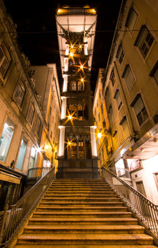 Santa Justa Elevator In Lisbon