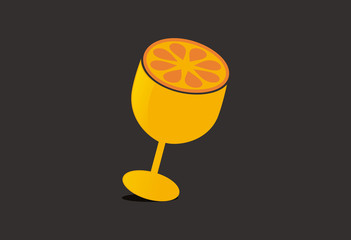 Orange juice logo vector