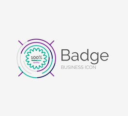 Thin line neat design logo, premium quality stamp