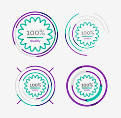 Thin line neat design logo set, premium quality