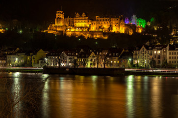 Famous castle in Heidelberg, Germany