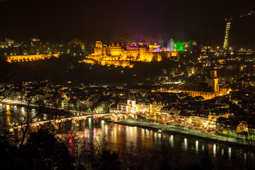 Fototapeta na wymiar Heidelberg at night