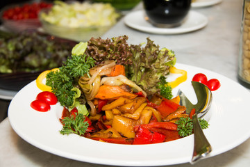 mixed Grilled varieties of vegetable salad