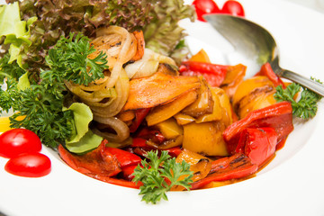 mixed Grilled varieties of vegetable salad